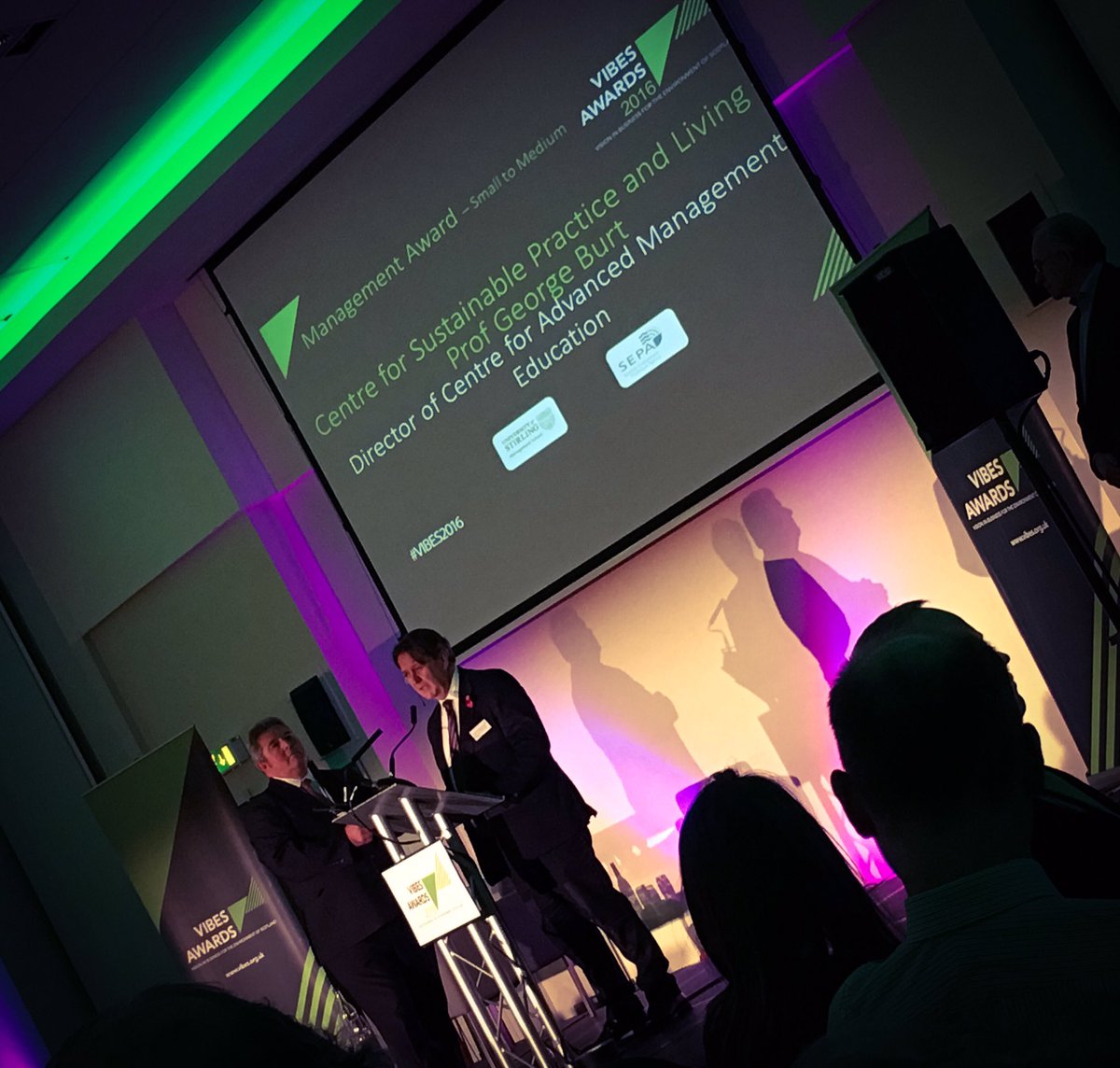 agendascotland's tweet image. Great @stirsust @StirManSchool update from Prof George Burt - Scottish Sustainability Leadership #VIBES2016