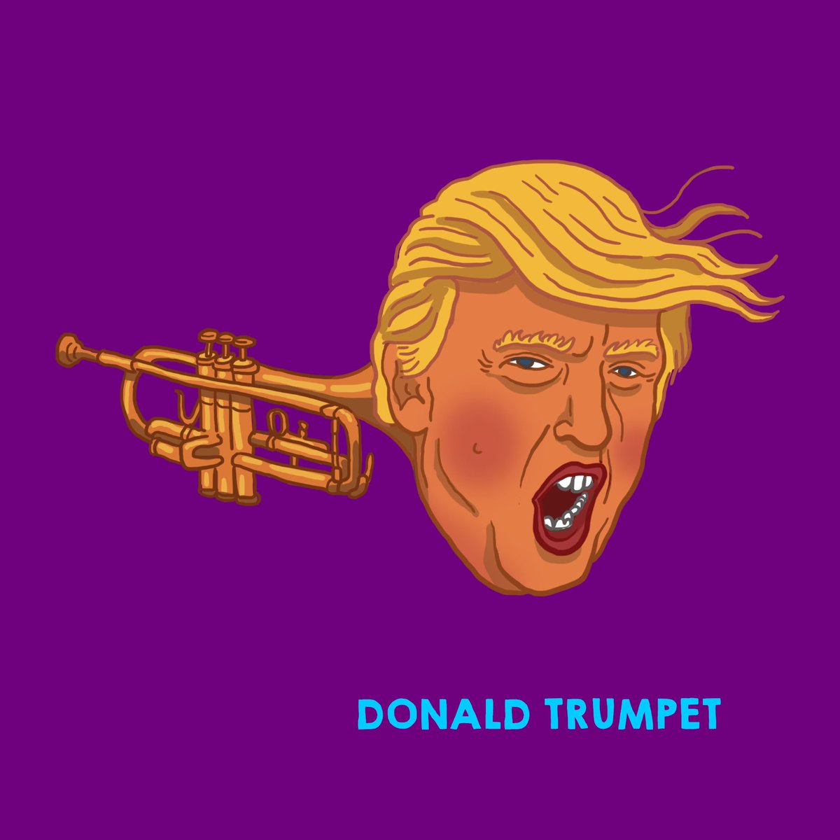 doodlebank's tweet photo. Don't vote Trumpet! #trump #USADecides #vote #Election2016 #celebstruments https://t.co/DNnhoOPger