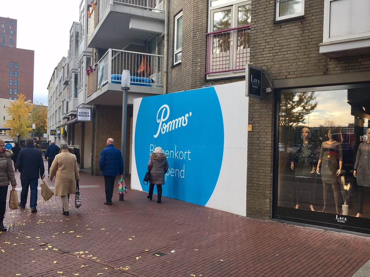 In onze binnenstad staat de volgende ondernemer al weer klaar om binnenkort open te gaan: Pomms, voor verse biologische friet &amp; snacks. Hmm!