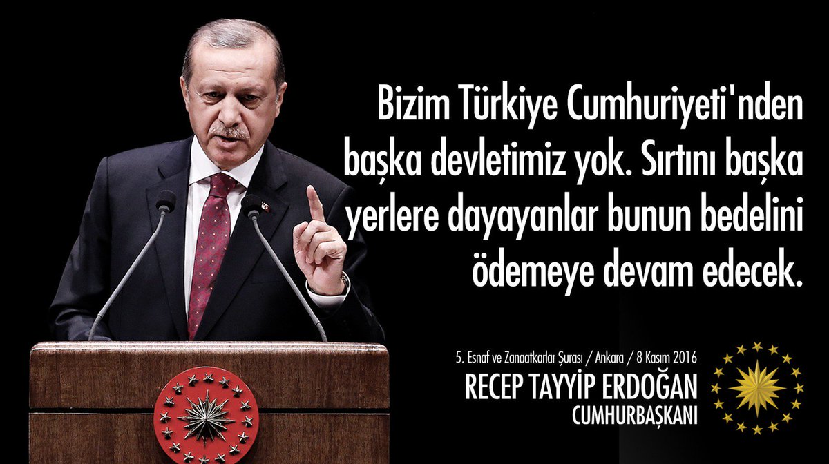 Bizim Türkiye Cumhuriyeti'nden başka devletimiz yok.!