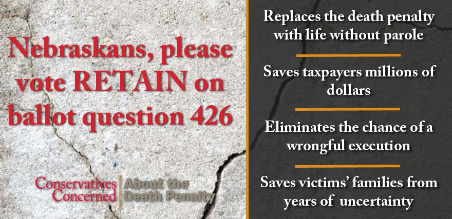 Nebraskans, please vote RETAIN today!  #voteretain426 to repeal the #deathpenalty today!