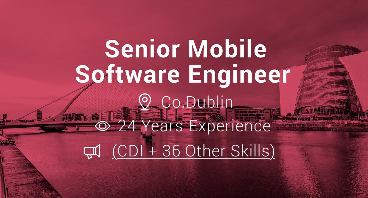 JavaEngineersIE's tweet image. LIVE:Senior Mobile Software Engineer living in Co.Dublin with 20+ yrs exp looking for their next opportunity through Mustard.ie #JavaIreland