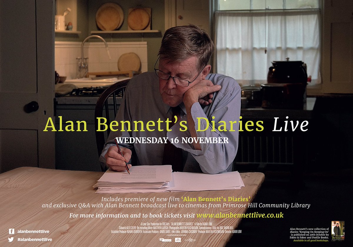 readingagency's tweet photo. Competition alert! Follow &amp; RT us by Thurs to win an exclusive pair of tickets to see Alan Bennett at Primrose Hill Library #AlanBennettLive https://t.co/ih5Byk40yG