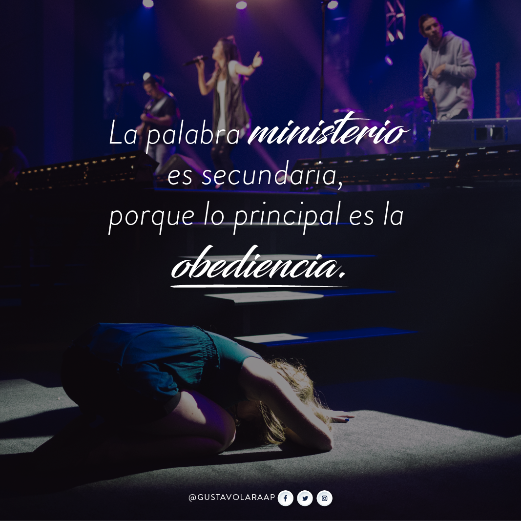 gustavolaraap's tweet photo. "La palabra 'ministerio' es secundaria, porque lo principal es la obediencia." https://t.co/XHz541RfDZ
