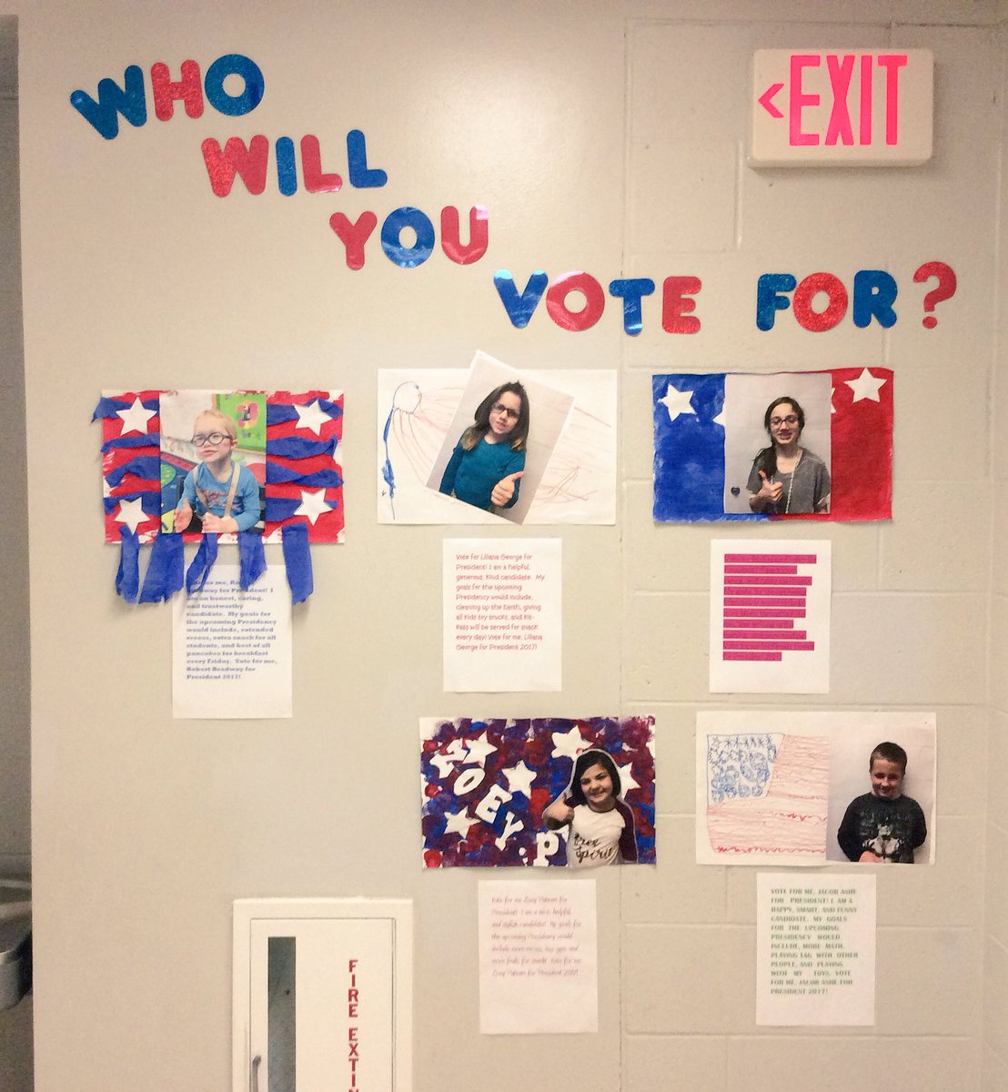 Argylecsd's tweet image. Miss Ellis's class is voting today for Class President, VP, &amp;amp; Cabinet Members. #informedstudents #everyvotecounts #wearethescots