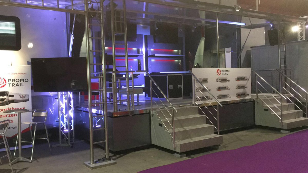 Promotrail's tweet image. De promotietrailer staat er! Nu nog de aankleding. Bezoek ons woensdag en donderdag op Festivak!