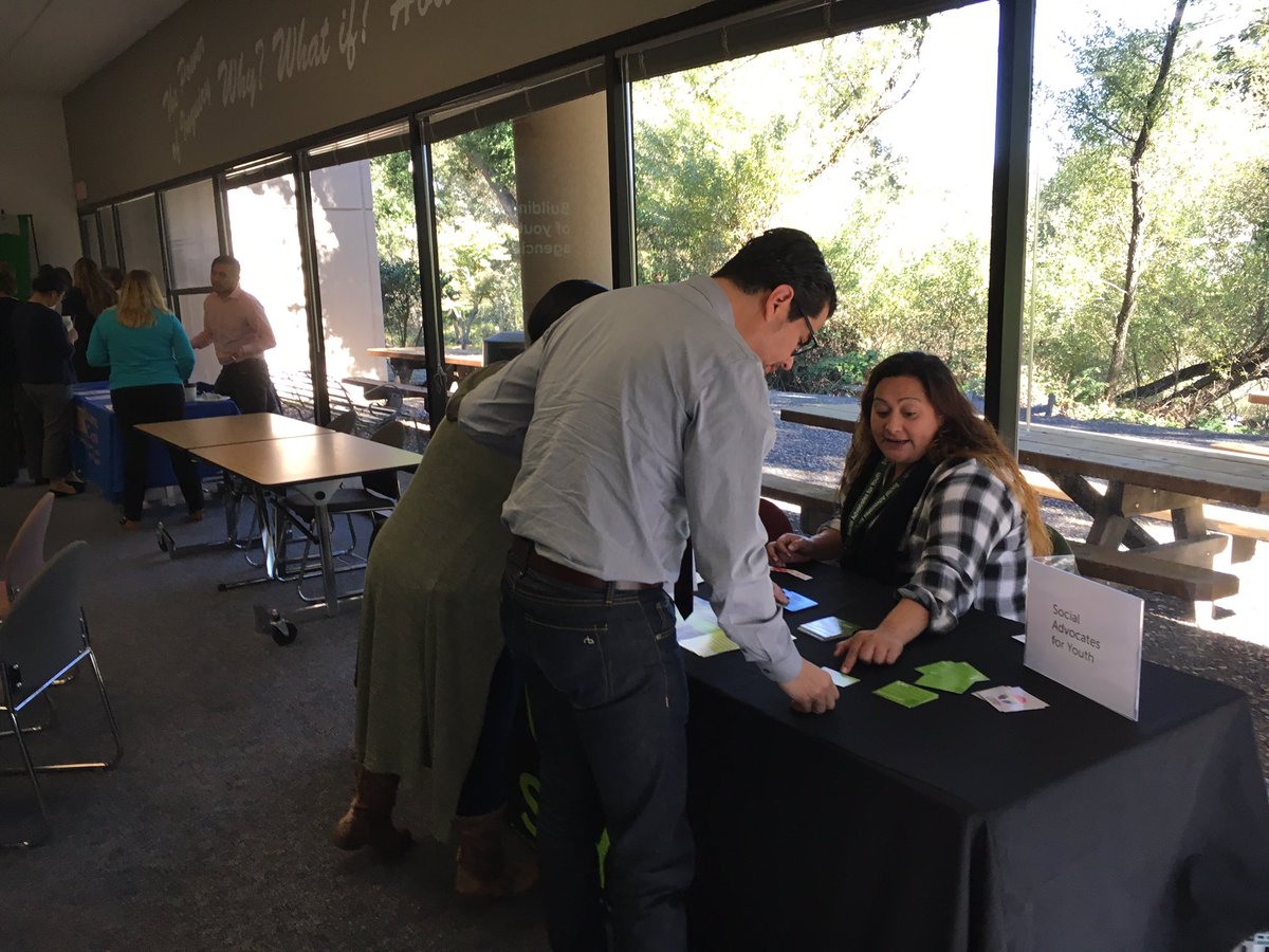 School counselors networking with Youth and Family Services agencies in Sonoma County at a Counselor Network at SCOE