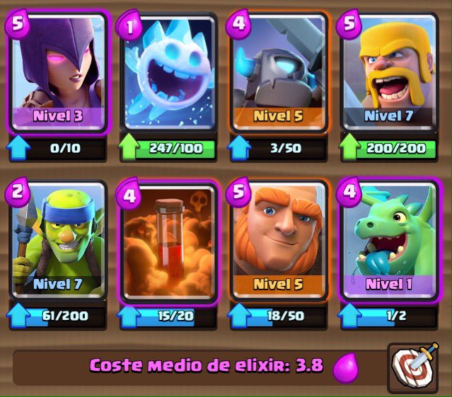arcanosroyale's tweet photo. Aquí están los mazos con el #Veneno y #EspírituDeHielo 👌🏻 #clashroyale #mazos #mazo #mazosconqueso https://t.co/X9akfLWNbm