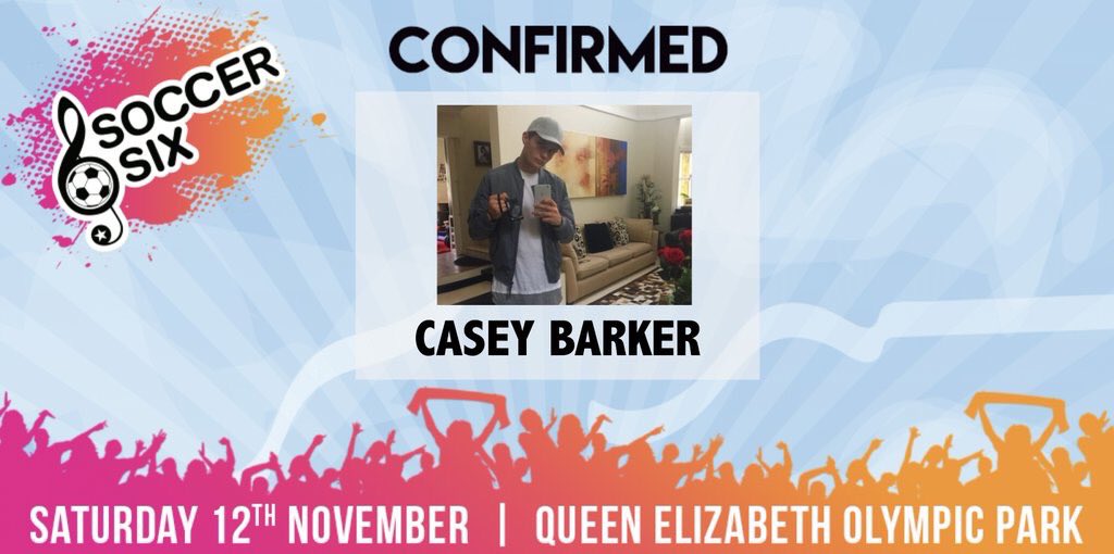 CaaseyBarker's tweet photo. I am playing @SoccerSix at The Queen Elizabeth Olympic Park, London on SAT 12TH NOV! Tickets: https://t.co/7YklKUaevW #SoccerSix RT! https://t.co/lZb1mP3KQk