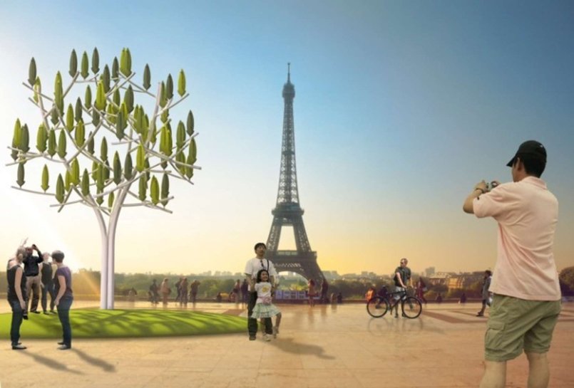 In Paris, Wind Turbines Are Cleverly Disguised as Trees >>ow.ly/MA0n305XuqA <a href="/lostateminor/">Lost At E Minor</a> #Design #Tech #Energy #Innovation