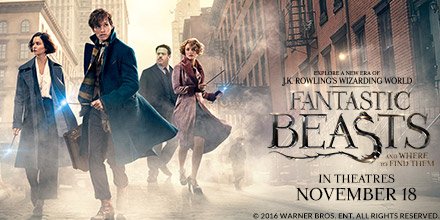 JK Rowling's wizarding world lives on in Fantastic Beasts and Where to Find Them, opening Nov. 18. RT to WIN passes to an advance screening!