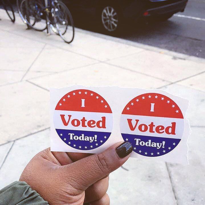 byamberburns's tweet photo. Did my thing today, like the nasty woman I am 👍🏾 #election2016 #vote #EMDaily #imwithher https://t.co/10ijYMwraY