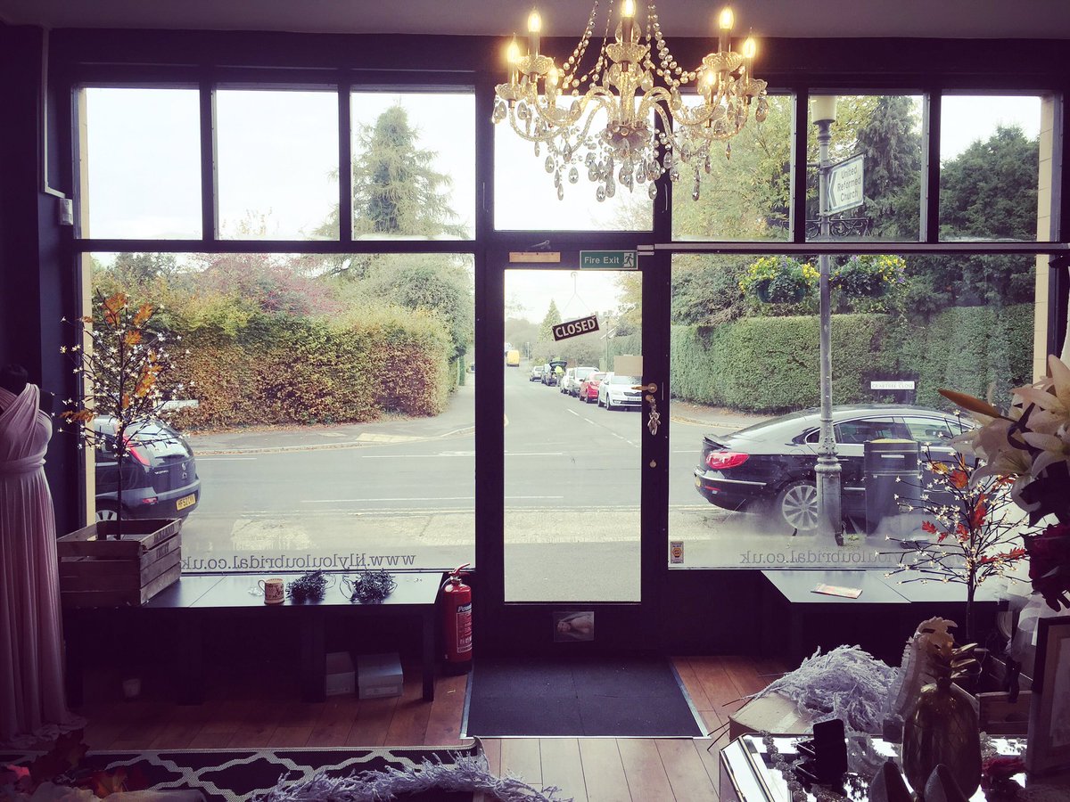 It's new Christmas window time !! #Beaconsfield #holtspur #bridalshop #bucks #buckinghamshire