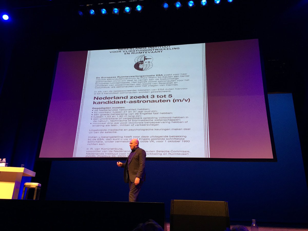 CEOvjLoopbaan's tweet photo. Mooi verhaal over wat er allemaal volgt, nadat je op deze vacature solliciteert door André Kuipers #loopbaancongres https://t.co/YOM0Fb1alB