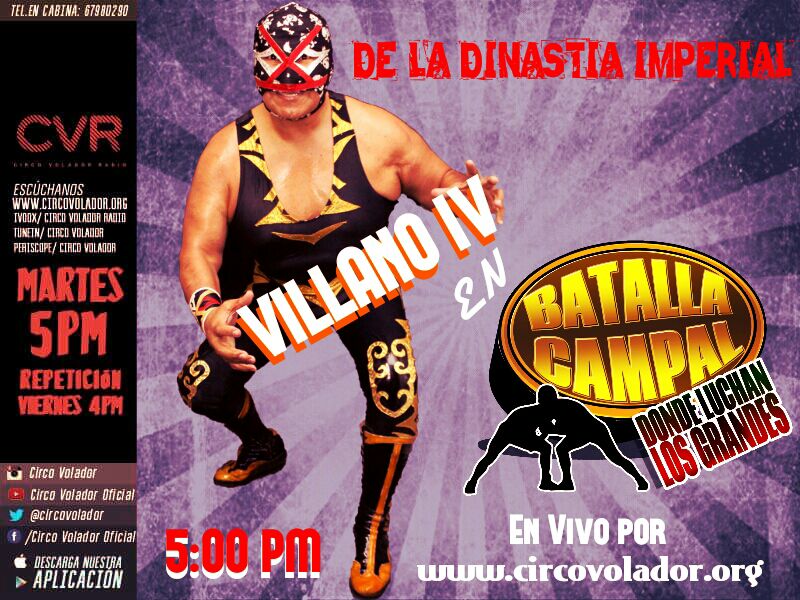 Los espero hoy en el programa Batalla Campal a partir de las 5 pm.