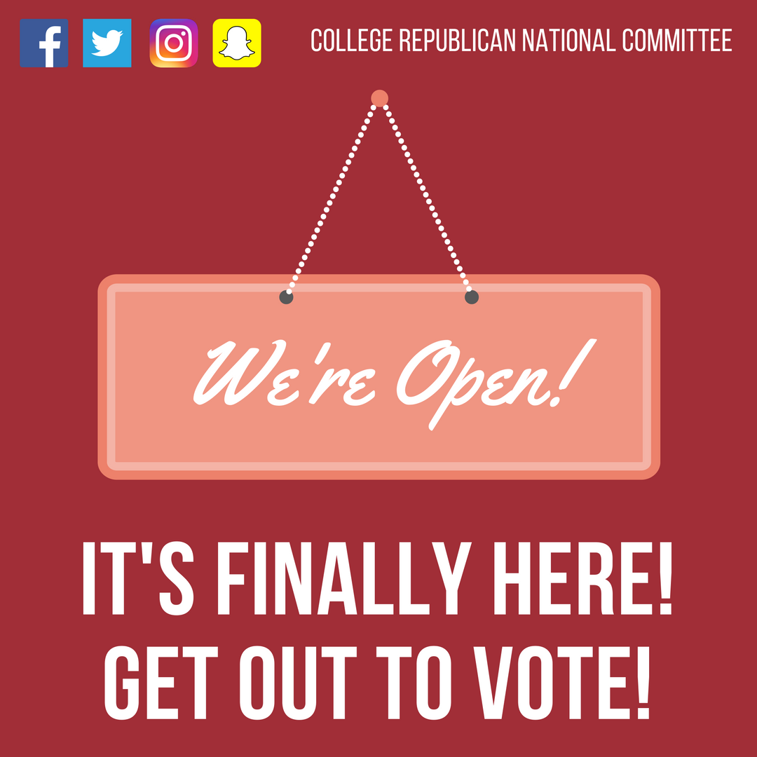 CRNC's tweet photo. Polls are open! Get out there and #vote #Election2016 https://t.co/lNLcaBv3Bj