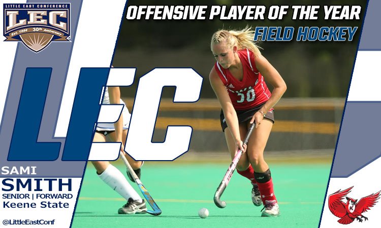 LittleEastConf's tweet photo. #LEC_FH Major Awards & All-Conference Teams have been announced! @KeeneStateOwls Smith named back-2-back OPOY! https://t.co/6R09A8b6HU https://t.co/v6Ju1XveBy