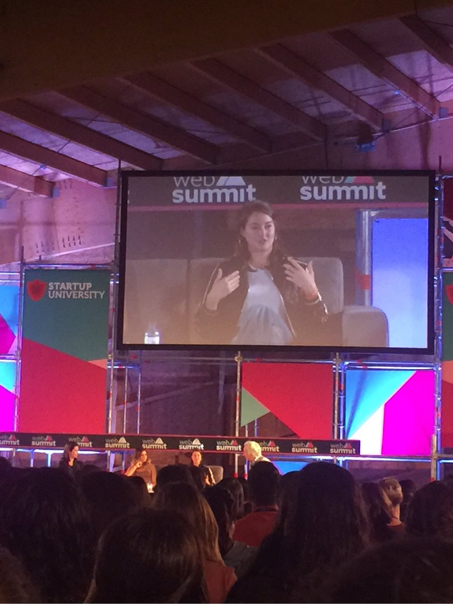 Finally some women on stage @websummit and some very intelligent comments from <a href="/shailenewoodley/">Shailene Woodley</a> #websummit2016