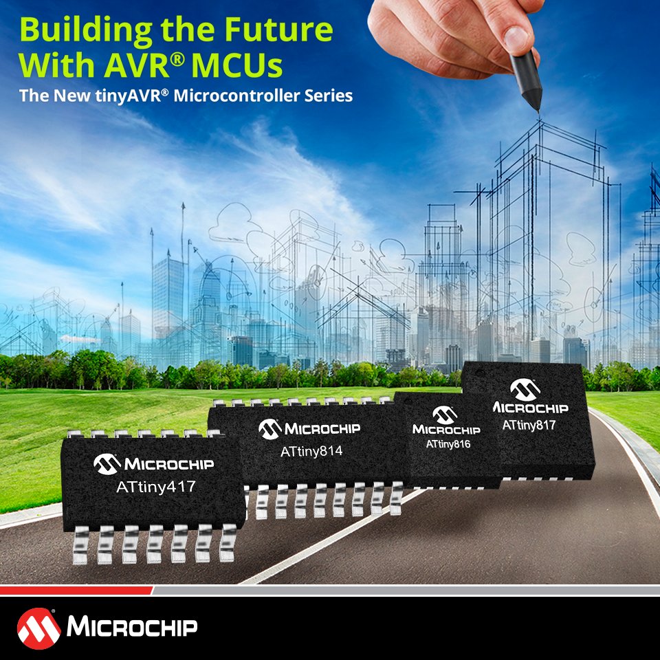 MicrochipTech's tweet image. A new generation of 8-bit tinyAVR® MCUs is now available with Core Independent Peripherals. Find out more: mchp.us/2fvnQAY