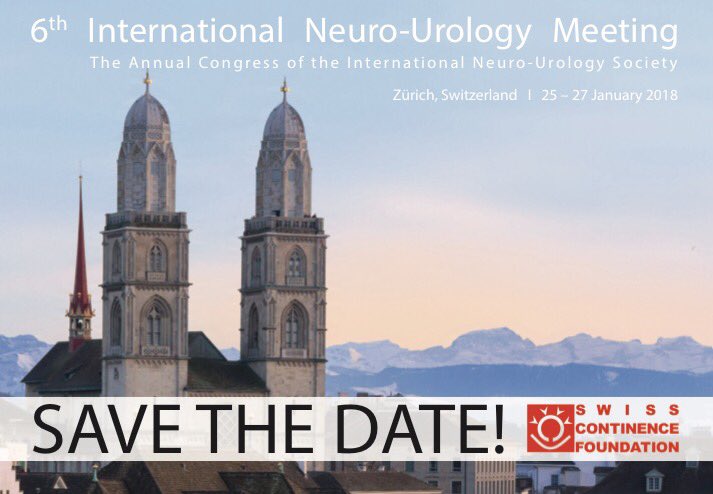 The International Neuro-Urology Meeting will be in Zürich from 25-28th January 2017, program at swisscontinencefoundation.ch/files/info/5th…
