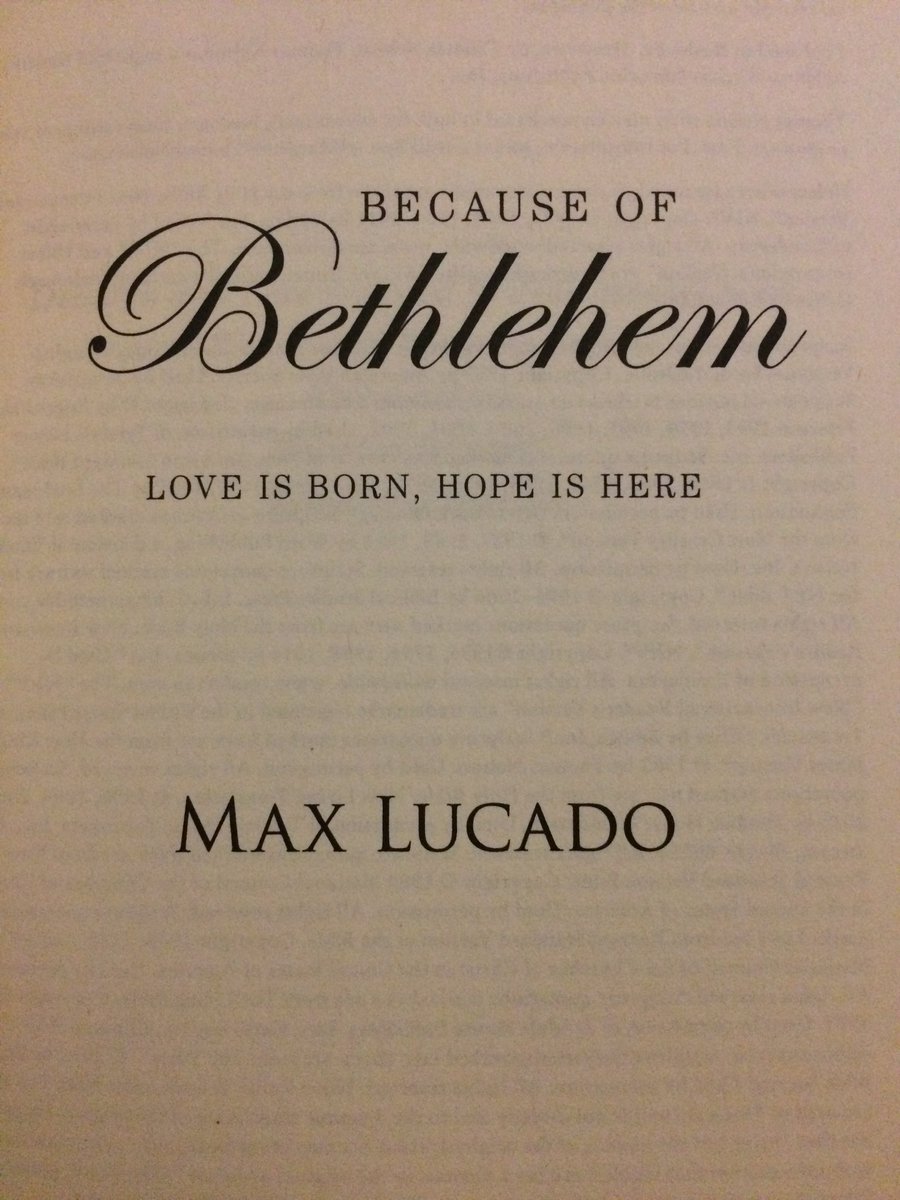 If the rest of the book is like chapter 1, I'm in for a real treat. @MaxLucado #DevotionalReading
