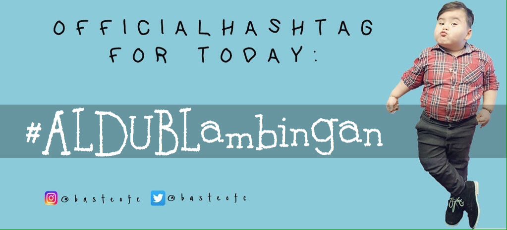 basteofc's tweet photo. HASHTAG FOR TODAY PO 

#ALDUBLambingan https://t.co/ZNhrAlVxVP
