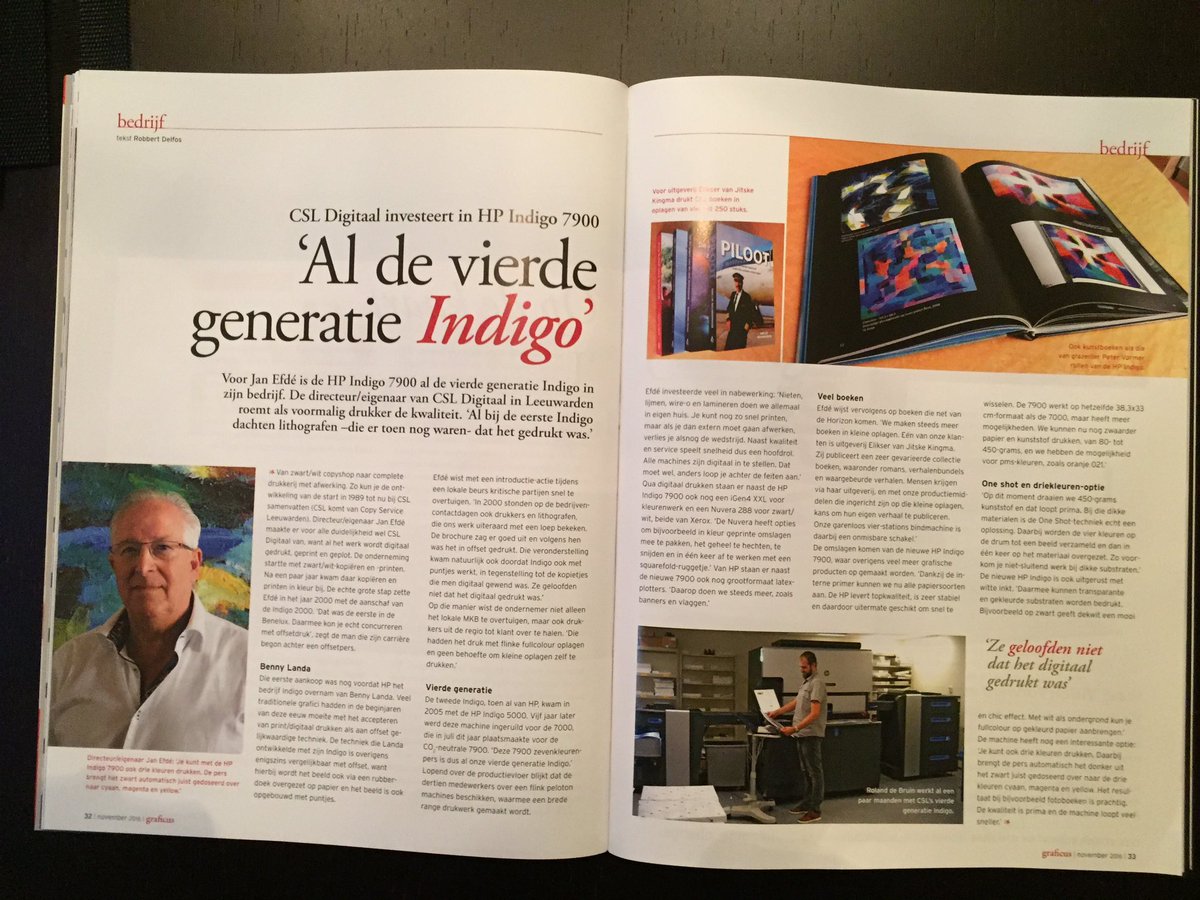 Vandaag in de graficus interview over de nieuwe HP 7900