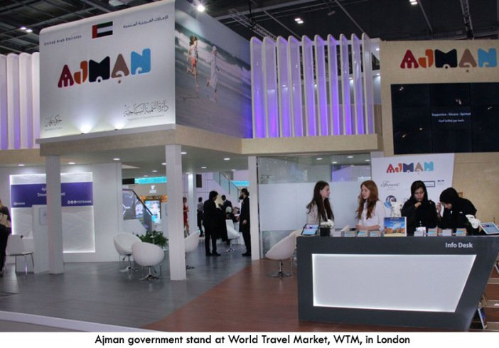 UAEEmbassyUK's tweet photo. #Ajman showcases multi-million-Dollar tourism projects @WTM_London  https://t.co/bDO6vh9OA4 https://t.co/lwrlDxDDxQ