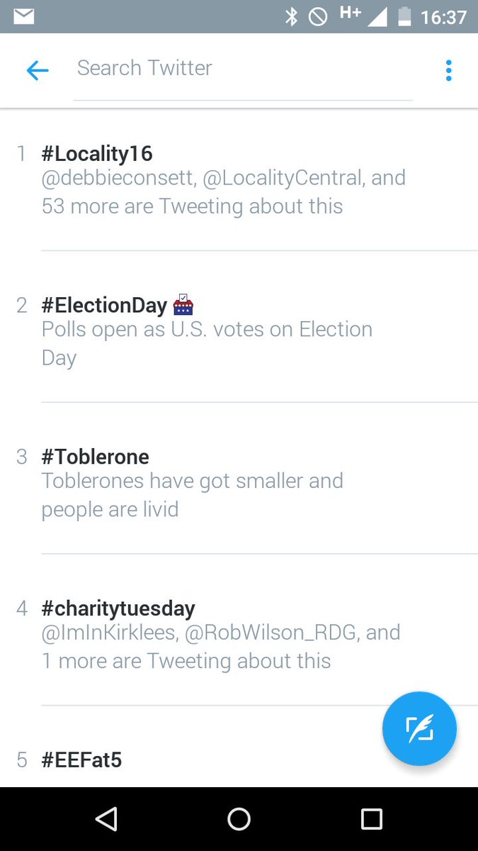 HURRAH!!  #Locality16 trending above US Elections #weareace #communityledsolutions #keepitlocal