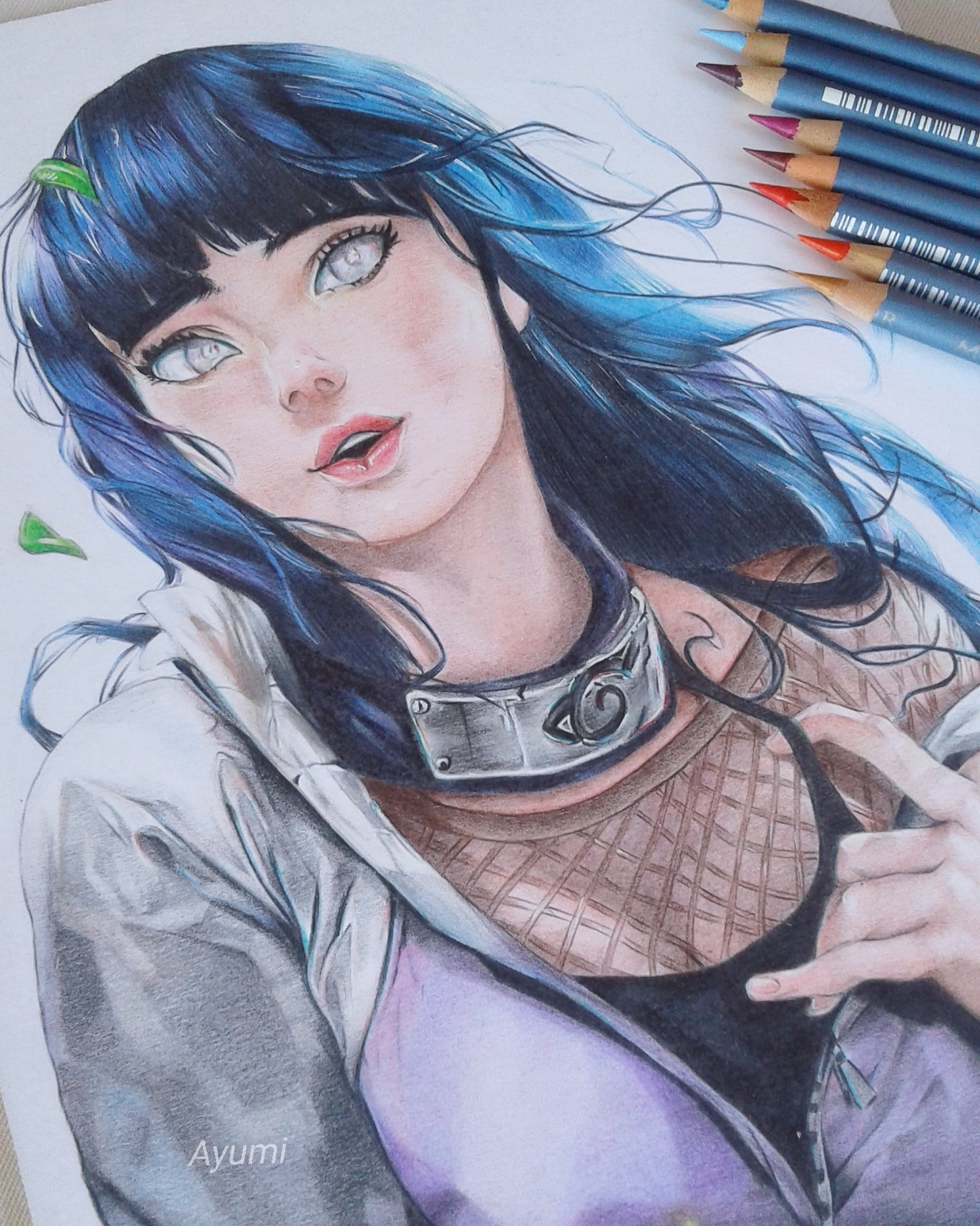 Como desenhar a HINATA HYUGA (Naruto Shippuden) passo a passo