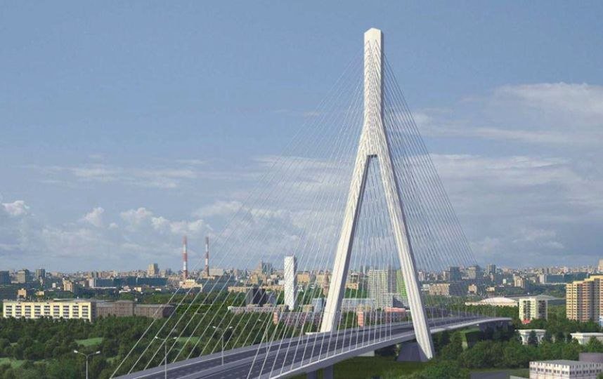 В столице построят самый высокий вантовый мост! Он соединит улицу Народного ополчения с улицей Нижние Мневники.