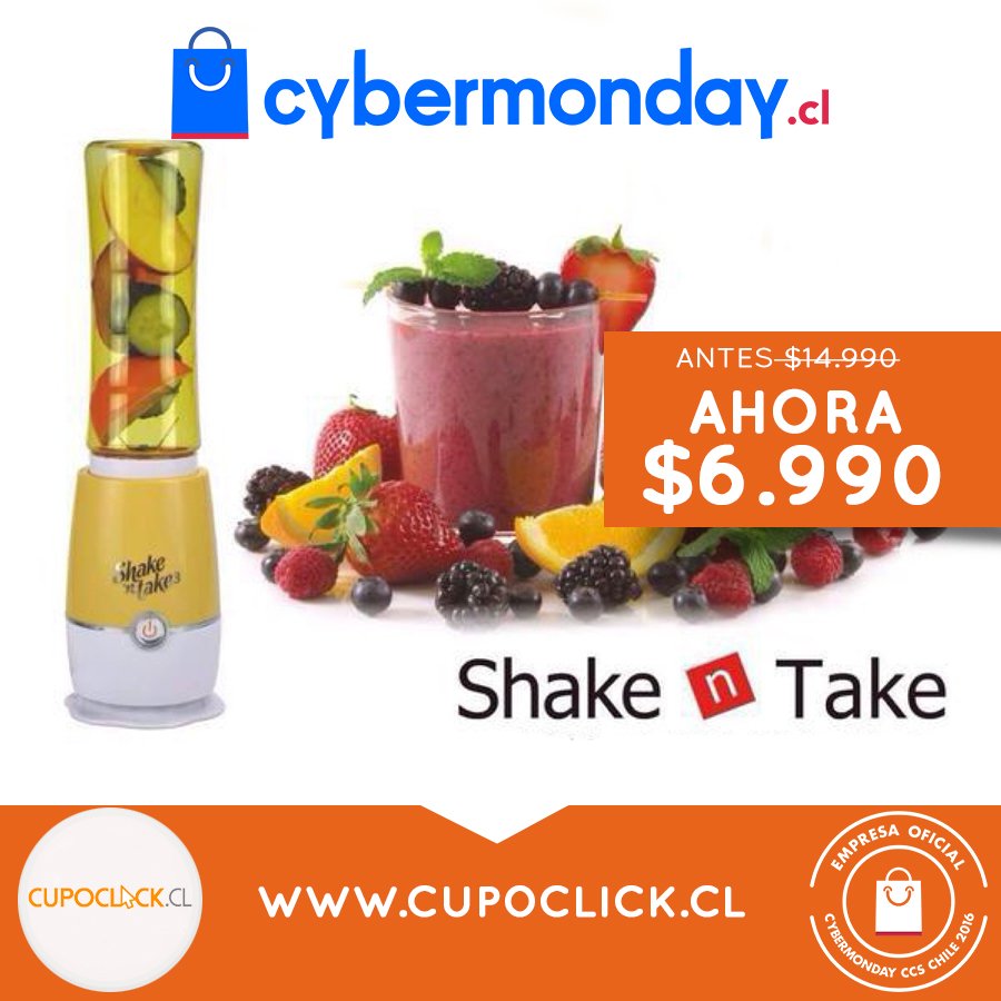 Cupoclick_Chile's tweet photo. Un clásico de #Cupoclick! #ShakeandTake a un precio increíble!
$6.990 solo por #CyberDayCL visita https://t.co/E0CHBztER4 https://t.co/IanhWfRIAg