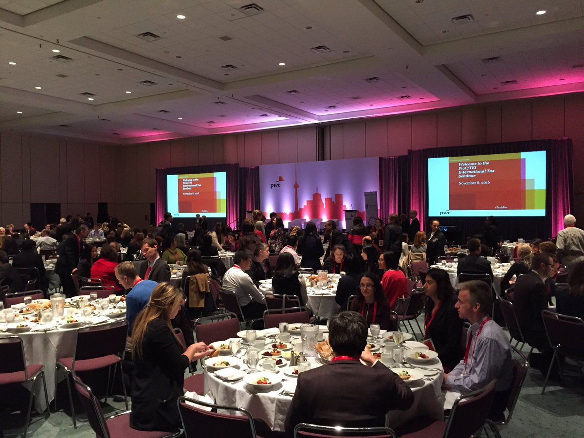 PwC_Canada's tweet photo. Talking #tax is appetizing. Lunch break at our International Tax Day Conference. #TaxIsFun https://t.co/1xLR6pgJqC