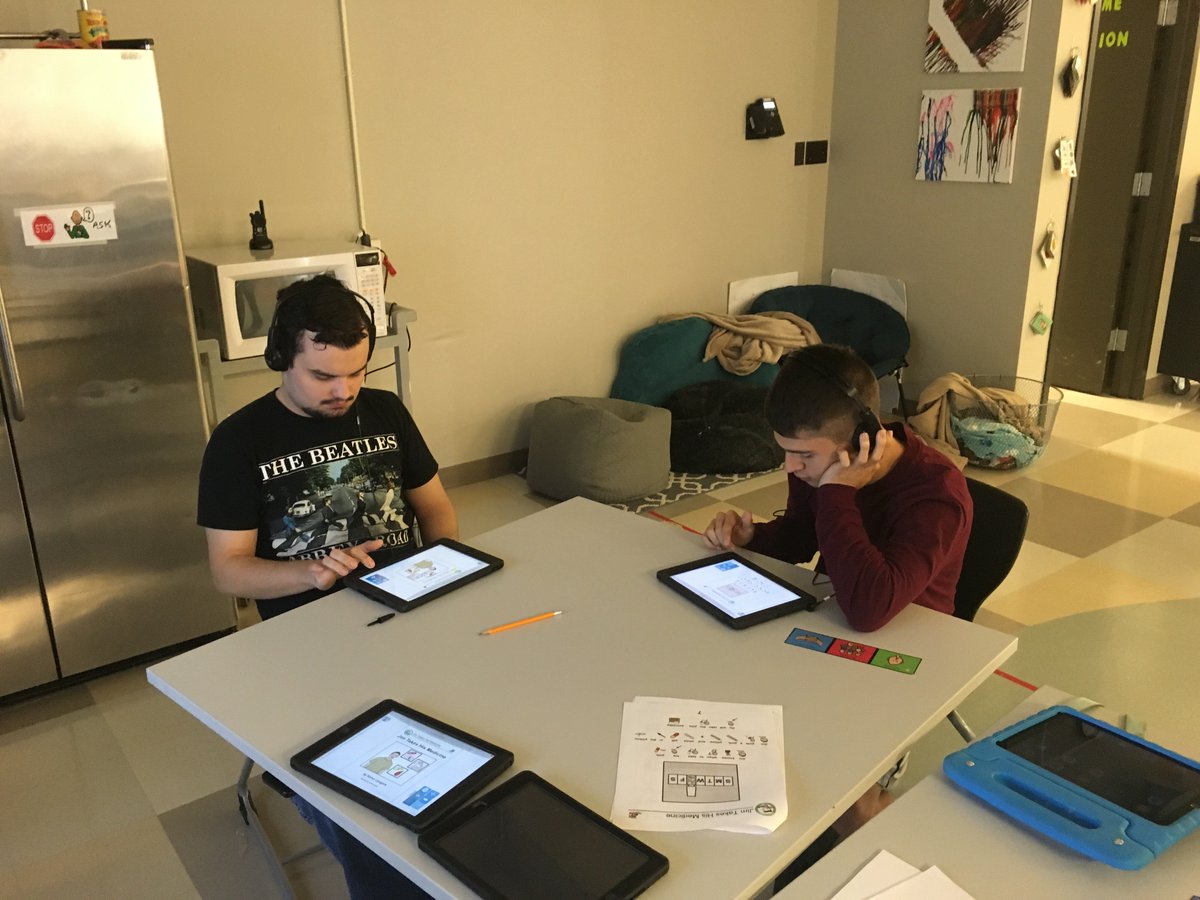 Mason_CCMiner's tweet photo. Reading today independently using iPads #UniqueCurriculum #SpecialEducation @KirkSchoolNSSEO https://t.co/eCVAIfbiMd