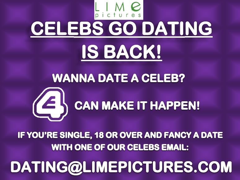 <a href="/RhianwenD/">Rhianwen TV Casting</a> E4's Celebs Go Dating is casting! Wanna date a celebrity? Apply now! email: dating@limepictures.com #celebsgodating