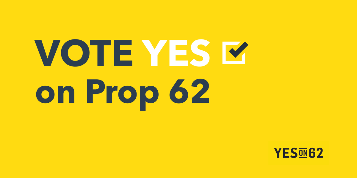 yeson62's tweet photo. Today’s the day! Let’s end the death penalty in California once and for all. Vote #YesOn62 [https://t.co/wiWUUeGyQY] https://t.co/7RYSqigHMs
