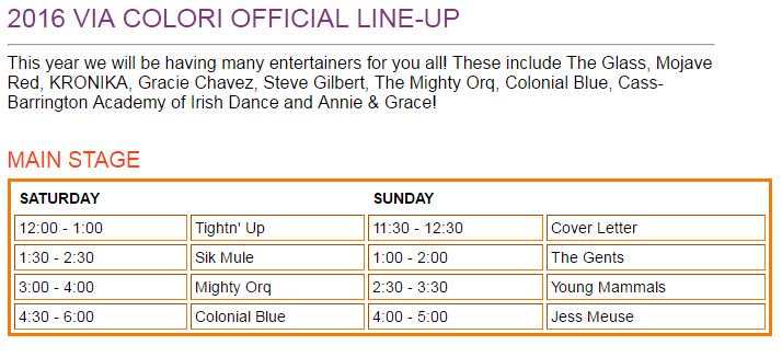 @Via_Colori Main stage! #Houston @TheGentsATX <a href="/YoungMammals/">young mammals</a> <a href="/JessMeuse/">Jessica Meuse</a> <a href="/TightnUpHouston/">Tightn' Up!</a> <a href="/SikMule/">Sik Mule</a> <a href="/mightyorq/">The Mighty Orq</a> <a href="/colonial_blue/">Colonial Blue</a>