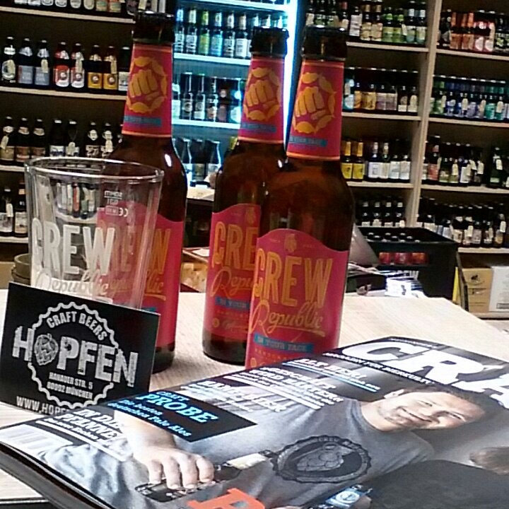HopfenStore's tweet photo. "IN YOUR FACE" - WEST COAST IPA FROM @CREWrepublic 
WELCOME BACK..!
NEW FACE BUT THE SAME TASTE..!
VISIT US IN @HopfenStore .
Cheers..!! https://t.co/BaXOw0sNBF
