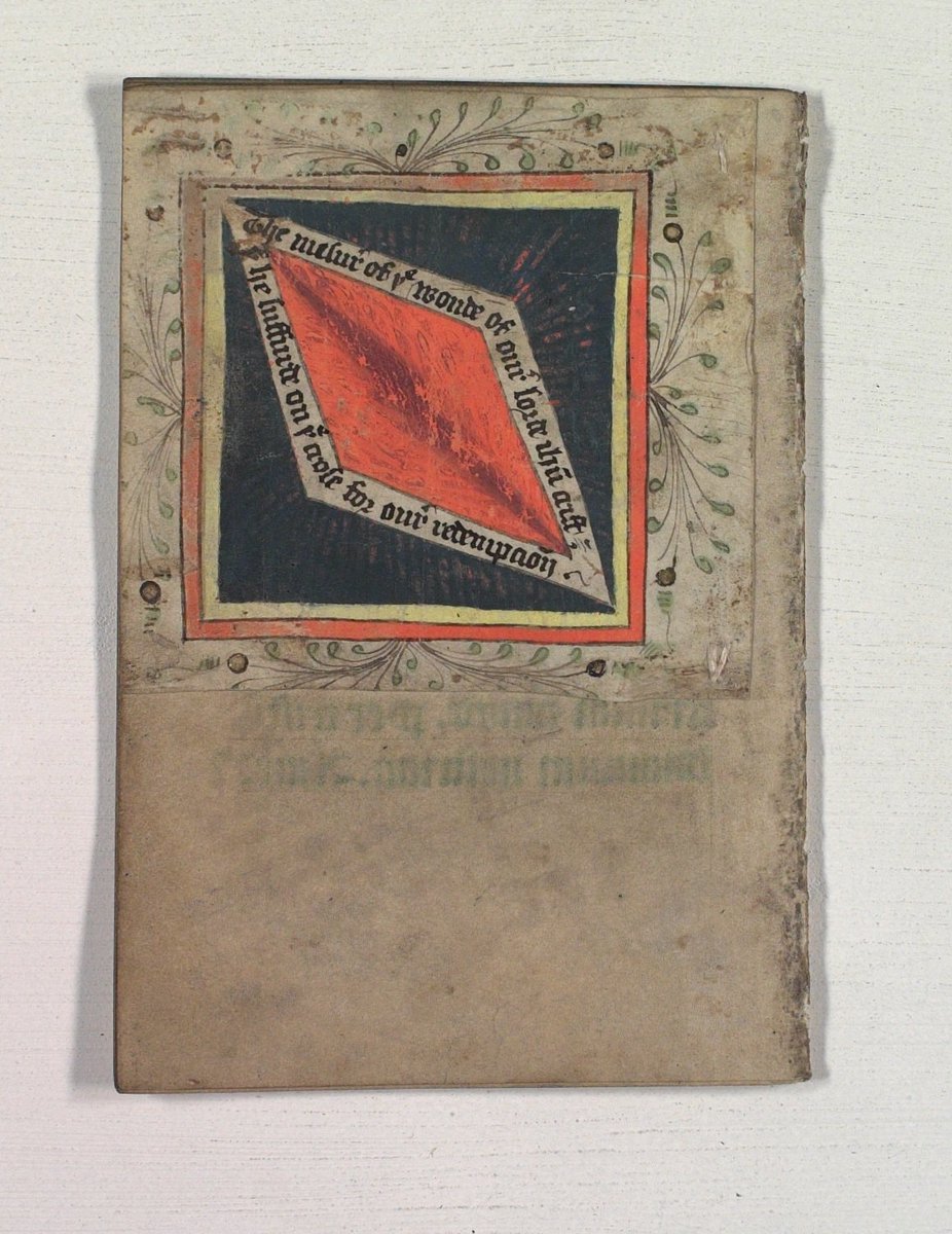 Lambethpalacelibrary Image Of Side Wound Of Jesus Sewn Into Lewkenor Hours Ms 545 The Mesure Of Th E Wonde Of Oure Lorde Ihesu Crist