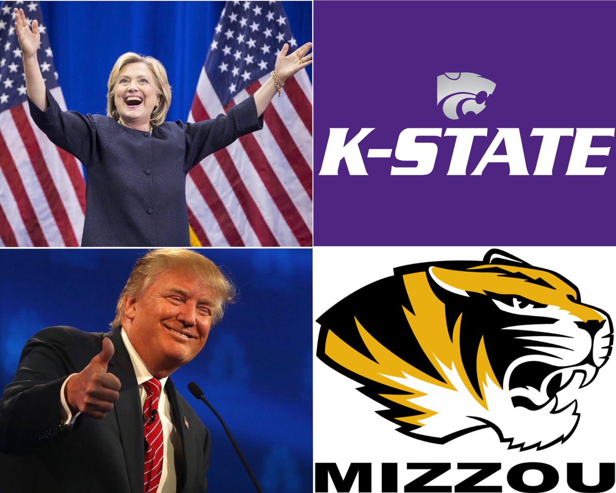 FansOfKU's tweet photo. If voting for president was like choosing a college... https://t.co/FwqlD7txJ7