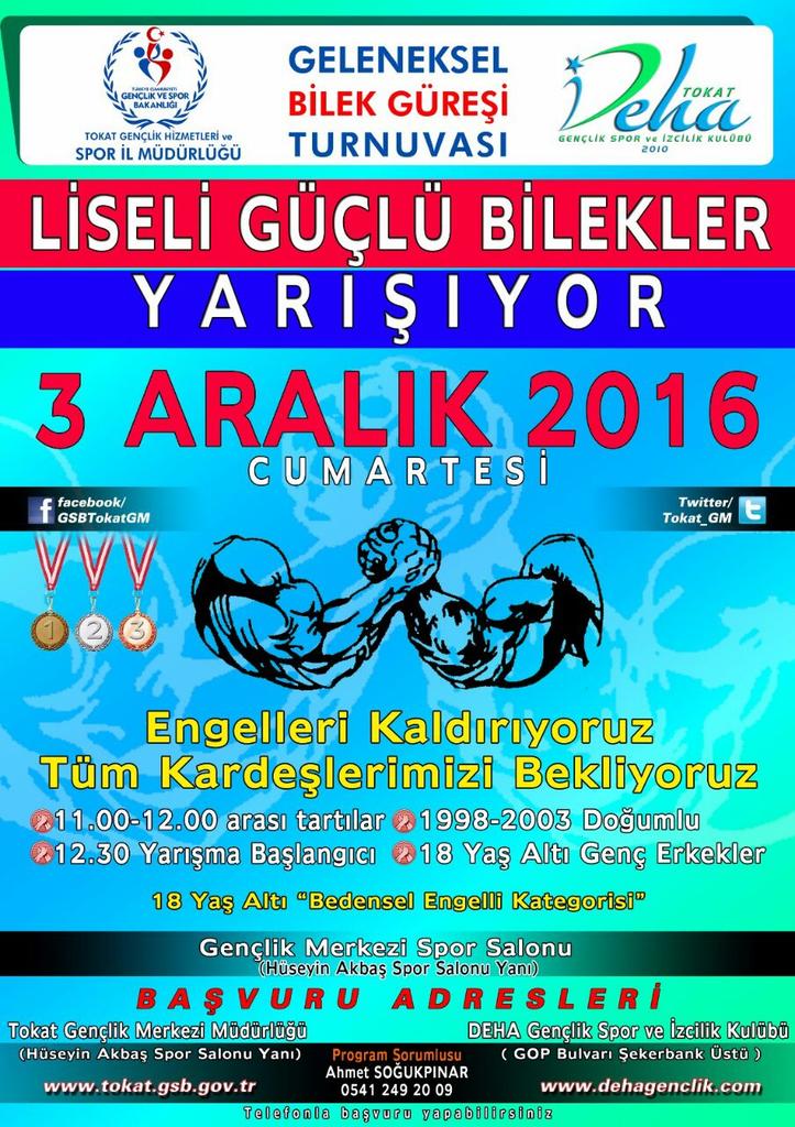 Kulubümüzün düzenlediği 
Liseli Güclü Bilekler Yarışıyor turnuvasına tüm liseli kardeşlerimiz davetlidir.