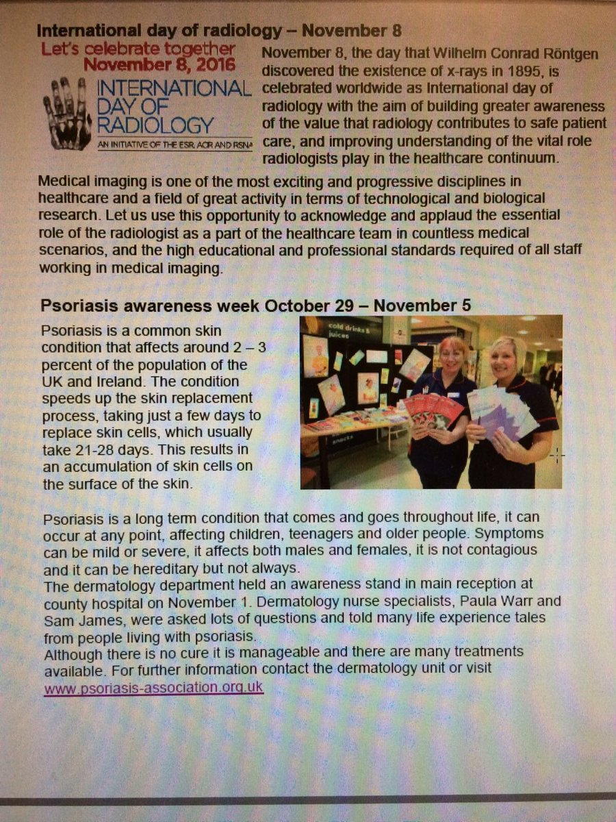 james80_'s tweet photo. @NPF  my colleague and I promoting psoriasis awareness last week in our hospital  #psoriasis #dermnurses https://t.co/2wCyisWb8i