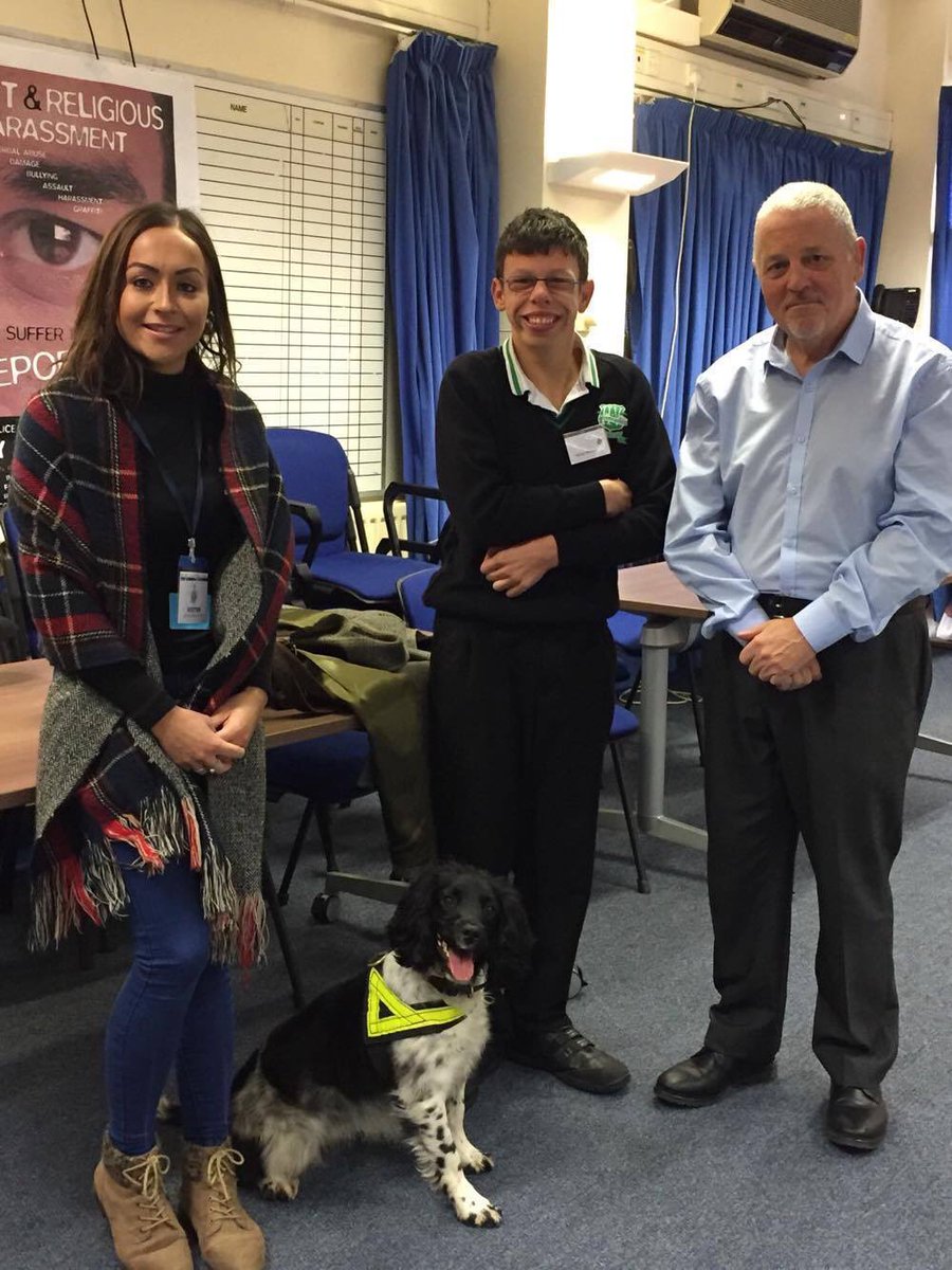 Paul, Harvey &amp; Claire from <a href="/AutismJersey/">AutismJersey</a>  popped in to say hello .&amp; meet PD Meg today