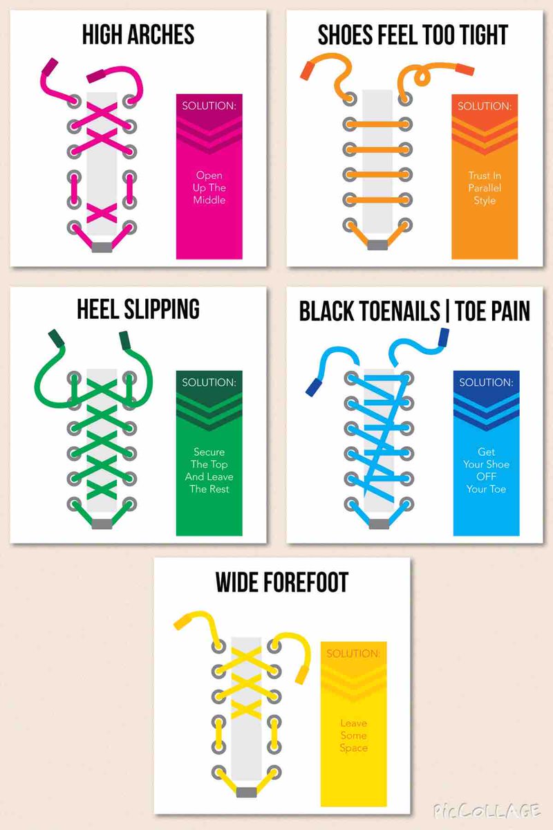 different shoe lacing patterns