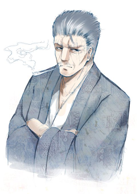 突然オッサンを描きたくなったので落書き_(:3」∠)_ 