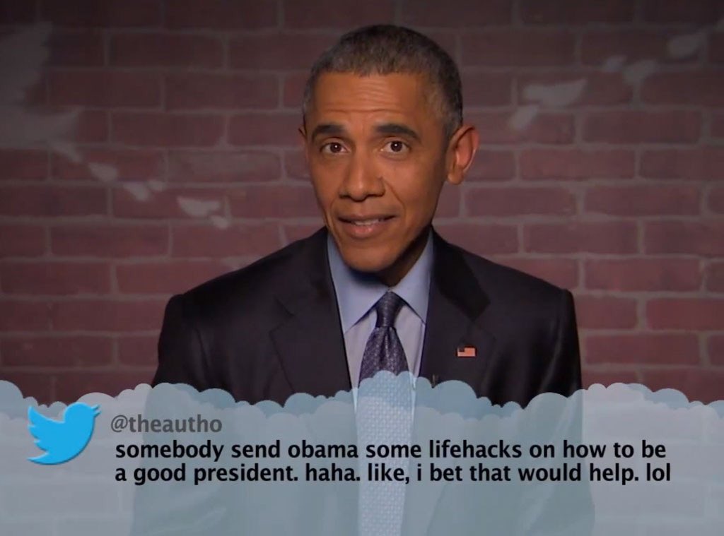 When Obama read mean tweets out loud