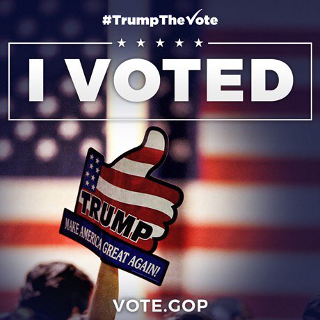 EricTrump's tweet image. Initial numbers look great but you have to get out and VOTE! Let's #DrainTheSwamp! Vote.GOP