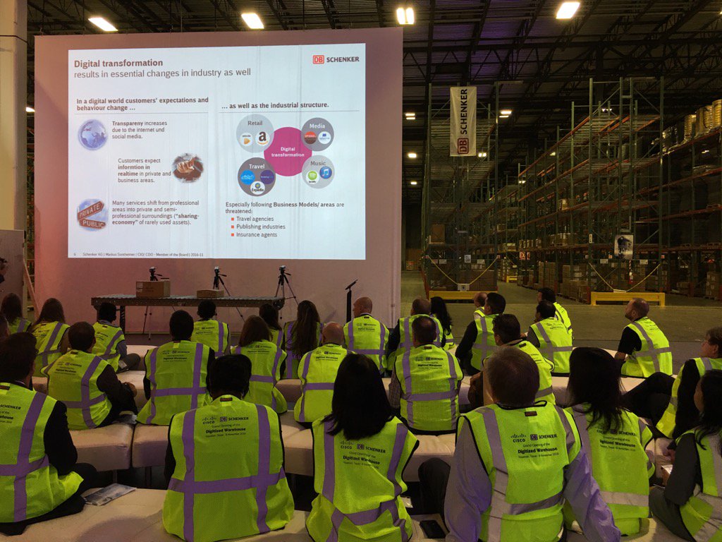 jacallen_sc's tweet photo. #digitizedwarehouse Real Innovation in a Real Lab inside a Real Warehouse!  Innovation Lab Grand Opening!  @CiscoMFG https://t.co/Rafgv2Mc0J
