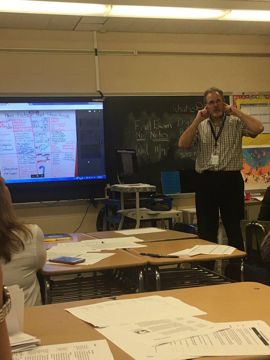Mike kicking it up a notch in Writer's workshop.  Using understanding of text structure to write nonfiction #edcampwcsd