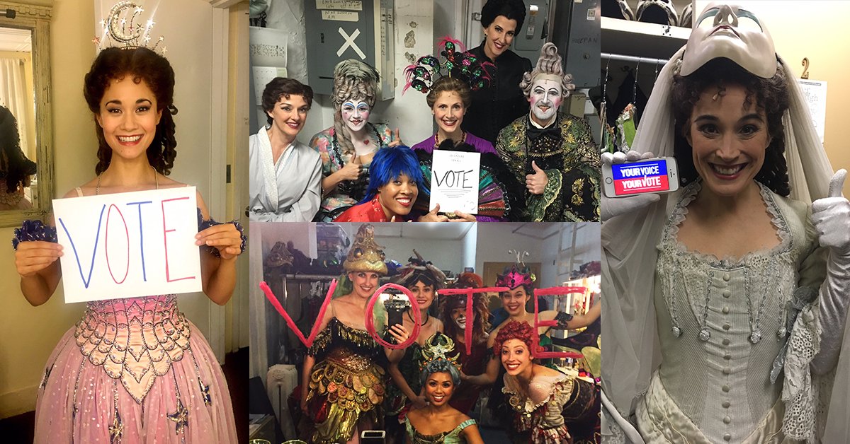 PhantomBway's tweet image. Your voice, your vote. Sing with #Broadway and America today. #BroadwayVotes #Election2016